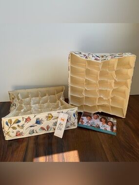 Lug 24 Cube Storage Trolley Cream Floral *Incomplete* New